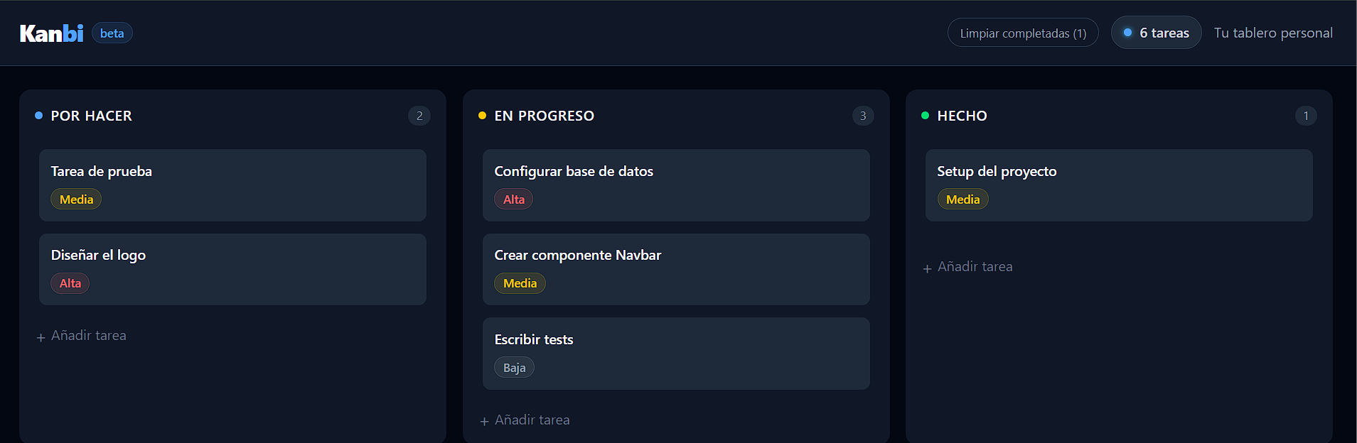 Kanbi - Kanban board